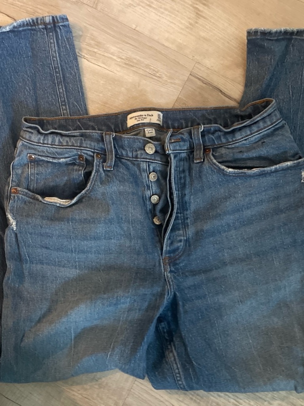Abercrombie & Fitch Light Blue Low-Rise Jeans